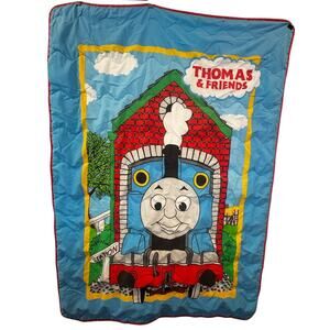 VTG Thomas & Friends The Tank Engine Train Blanket Quilt Crib Y2K Nursery 55x39